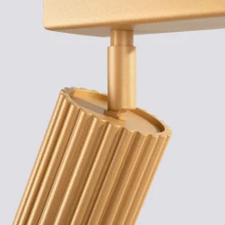 Flurlampen|Wohnzimmerlampen*Sollux Deckenstrahler in Gold 2-flammig GU10 B: 30 cm schwenkbar