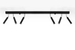 Sollux Deckenstrahler Metall 100 cm lang 6-flammig G9 Schwarz< Deckenleuchten|Flurlampen