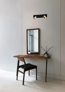 Deckenleuchten|Spots*Masterlight Deckenstrahler Metall 40 cm 2-flammig Schwarz Gold