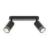 Spots|Badezimmer Lampe*TK Lighting Deckenstrahler Metall 43,5cm lang Schwarz 2-flammig GU10