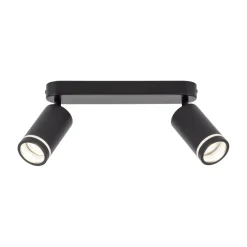Spots|Badezimmer Lampe*TK Lighting Deckenstrahler Metall 43,5cm lang Schwarz 2-flammig GU10