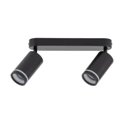 Spots|Badezimmer Lampe*TK Lighting Deckenstrahler Metall 43,5cm lang Schwarz 2-flammig GU10