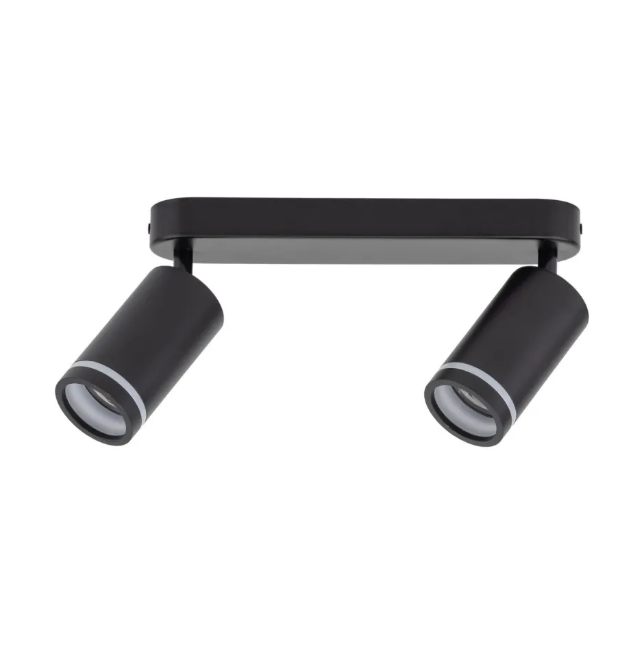 Spots|Badezimmer Lampe*TK Lighting Deckenstrahler Metall 43,5cm lang Schwarz 2-flammig GU10