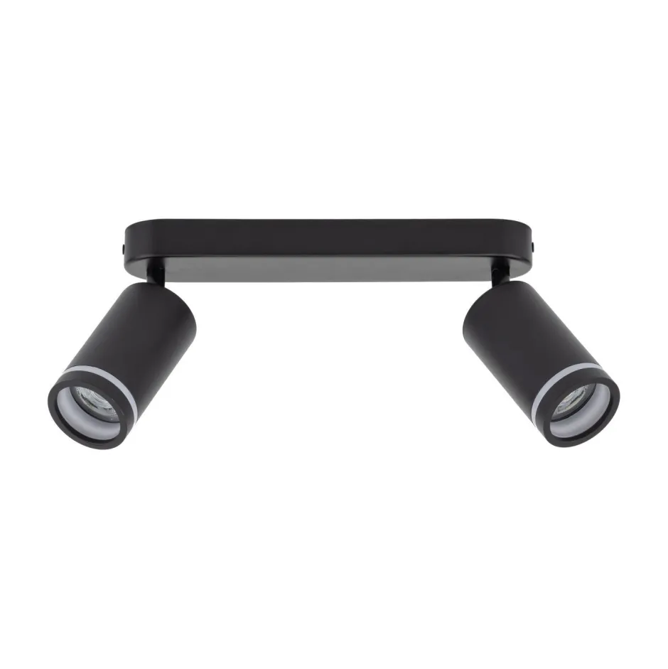 Spots|Badezimmer Lampe*TK Lighting Deckenstrahler Metall 43,5cm lang Schwarz 2-flammig GU10