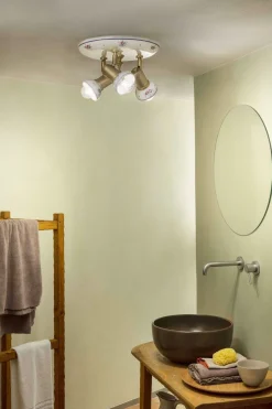 Wohnzimmerlampen|Keramiklampen*Ferroluce Deckenstrahler Metall Keramik E14 verstellbar 3-flammig