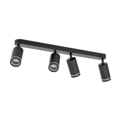 TK Lighting Deckenstrahler Metall Schwarz 74 cm lang 4-flammig GU10< Deckenleuchten|Spots