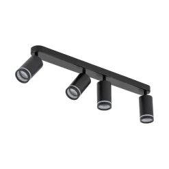 TK Lighting Deckenstrahler Metall Schwarz 74 cm lang 4-flammig GU10< Deckenleuchten|Spots