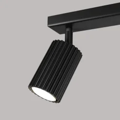 Sollux Deckenstrahler Modern B: 30 cm klein 2-flammig GU10 Schwarz< Flurlampen|Wohnzimmerlampen
