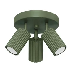 Sollux Deckenstrahler Modern rund Ø 19,5 cm klein Grün 3x GU10< Flurlampen|Wohnzimmerlampen