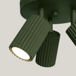 Sollux Deckenstrahler Modern rund Ø 19,5 cm klein Grün 3x GU10< Flurlampen|Wohnzimmerlampen