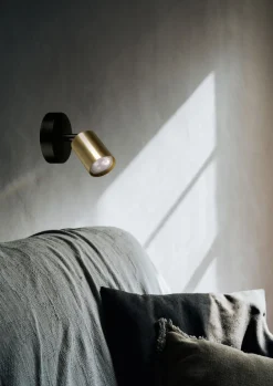 Masterlight Deckenstrahler rund Schwarz Gold klein Ø 11 cm< Spots|Wandleuchten