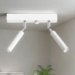 Moderne Lampen|Küchenlampen*Sollux Deckenstrahler SARGAS Weiß 25 cm breit klein 2-flammig