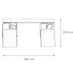 Easylight Deckenstrahler Schwarz 2 flmg E27< Deckenleuchten|Flurlampen