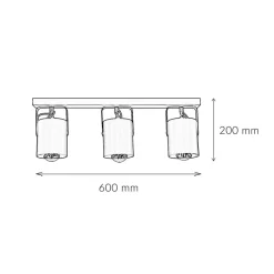 Easylight Deckenstrahler Schwarz 3 flmg E27< Deckenleuchten|Flurlampen