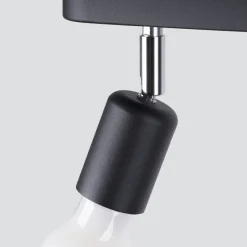 Sollux Deckenstrahler Schwarz 3-flammig schwenkbar E27 Metall< Deckenleuchten|Flurlampen