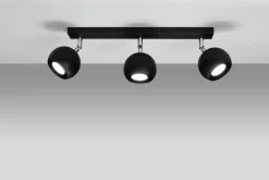 Sollux Deckenstrahler Schwarz L:45cm Retro FAVONIA Aufbau< Deckenleuchten|Spots