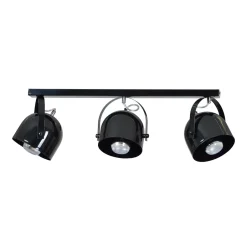 Emibig Deckenstrahler Schwarz Metall 3-flammig E27 Retro< Deckenleuchten|Spots