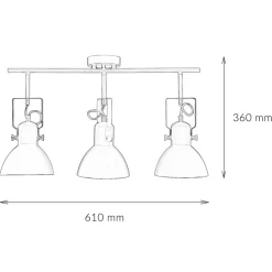 Easylight Deckenstrahler Schwarz Metall E14 Retro Wohnzimmer< Deckenleuchten|Flurlampen