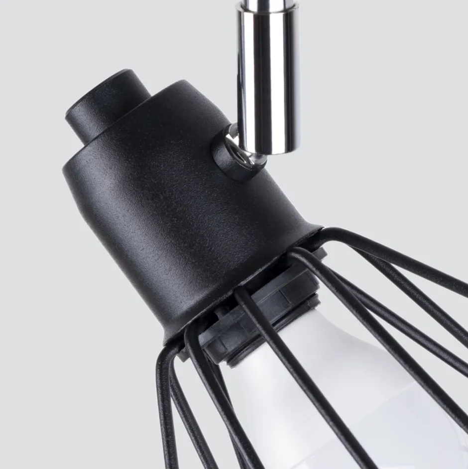 Sollux Deckenstrahler Schwarz Retro 3-flammig Metall E27< Deckenleuchten|Flurlampen