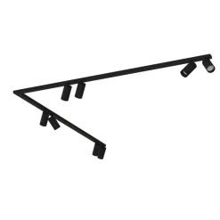 Nowodvorski Deckenstrahler verstellbar 2x 1,5 m 8-flammig GU10 Schwarz< Deckenleuchten|Spots