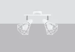 Deckenleuchten|Flurlampen*Sollux Deckenstrahler Weiß 31 cm lang verstellbar E27 Metall