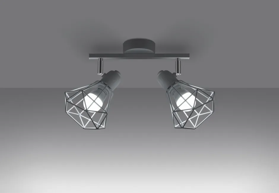 Deckenleuchten|Flurlampen*Sollux Deckenstrahler Weiß 31 cm lang verstellbar E27 Metall