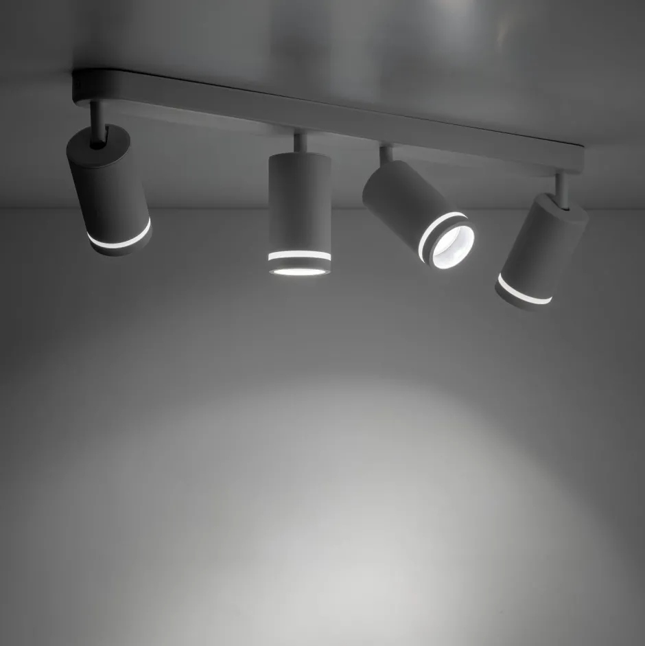 Deckenleuchten|Flurlampen*TK Lighting Deckenstrahler Weiß 4-flammig 74 cm lang Metall GU10