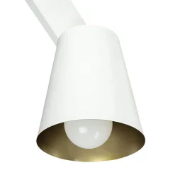 Retro Lampen|Küchenlampen*Easylight Deckenstrahler Weiß Gold Metall 3-flammig Retro