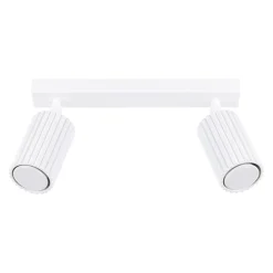 Flurlampen|Wohnzimmerlampen*Sollux Deckenstrahler Weiß GU10 2-flammig B: 30 cm klein Modern