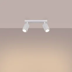 Flurlampen|Wohnzimmerlampen*Sollux Deckenstrahler Weiß GU10 2-flammig B: 30 cm klein Modern