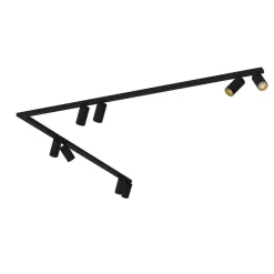 Nowodvorski Deckenstrahler XXL 3 m 8-flammig in Schwarz Gold GU10 Metall< Deckenleuchten|Spots