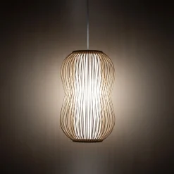 Nowodvorski Dekorative Hängelampe Bambus E27 Ø26 cm in Naturholz< Bürolampen|Küchenlampen