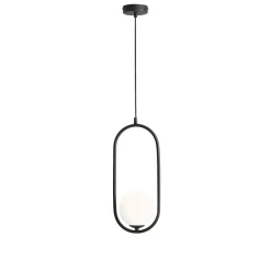 Hängelampen|Bürolampen*ALDEX Dekorative Hängelampe blendarm Schwarz Metall Glas G9