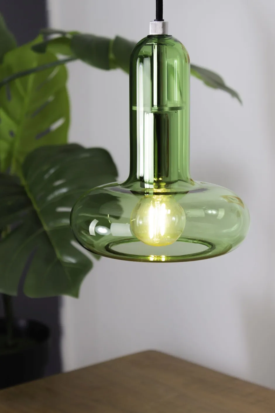 Eco-Light Dekorative Hängelampe Glas Grün E14 B:15 cm Modern< Wohnzimmerlampen|Glaslampen