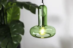 Eco-Light Dekorative Hängelampe Glas Grün E14 B:15 cm Modern< Wohnzimmerlampen|Glaslampen