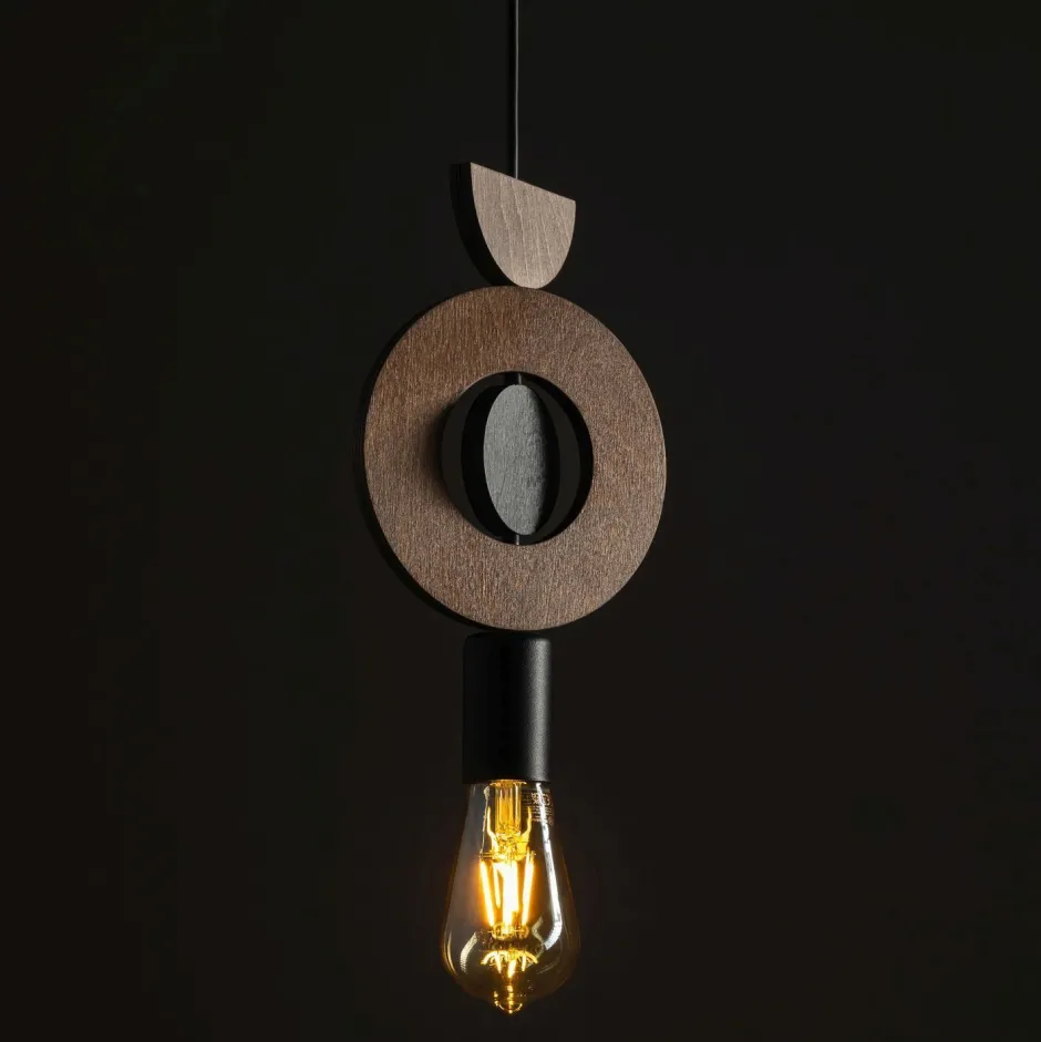 Hängelampen|Bürolampen*Nowodvorski Dekorative Hängelampe Holz Metall Ø16 cm rund E27