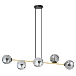 Emibig Dekorative Hängelampe Kugelschirm Rauchglas Metall ALOISIO< Bürolampen|Kugellampen