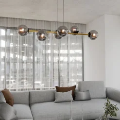 Emibig Dekorative Hängelampe Kugelschirm Rauchglas Metall ALOISIO< Bürolampen|Kugellampen