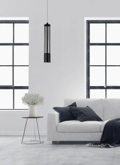 Hängelampen|Bürolampen*Belis Dekorative Hängelampe Metall GU10 Ø10 cm rund Schwarz