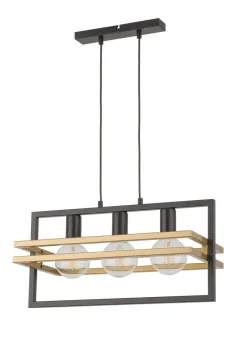 Hängelampen|Moderne Lampen*Sigma Dekorative Hängelampe Metall Schwarz Gold G9 52 cm lang