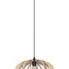 Hängelampen|Bürolampen*Belis Dekorative Hängeleuchte Holz E27 Ø35 cm in Schwarz