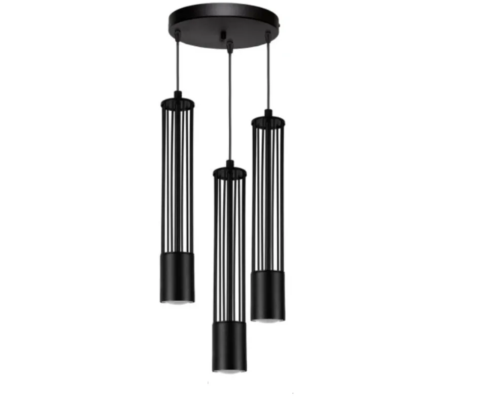 Bürolampen|Wohnzimmerlampen*Belis Dekorative Hängeleuchte Metall GU10 Ø35 cm rund Schwarz