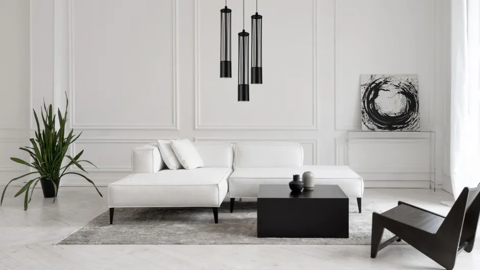 Bürolampen|Wohnzimmerlampen*Belis Dekorative Hängeleuchte Metall GU10 Ø35 cm rund Schwarz