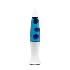 Retro Lampen|Lavalampen*Easylight Dekorative Lavalampe Blau Weiß 40cm G9 Retro ROXY