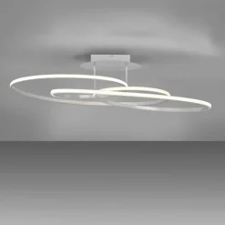 Just Light Dekorative LED Deckenleuchte Metall Weiß 3000 K Ringe< Deckenleuchten|Flurlampen