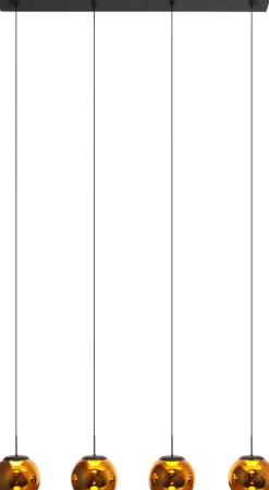Led Lampen|Hängelampen*Eco-Light Dekorative LED Hängelampe in Schwarz Bernstein 3000 K