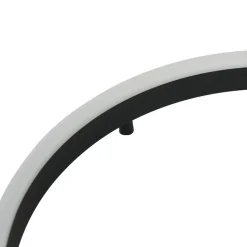 Led Lampen|Wandleuchten*Steinhauer Dekorative LED Wandleuchte Metall Schwarz B:40 cm Ring