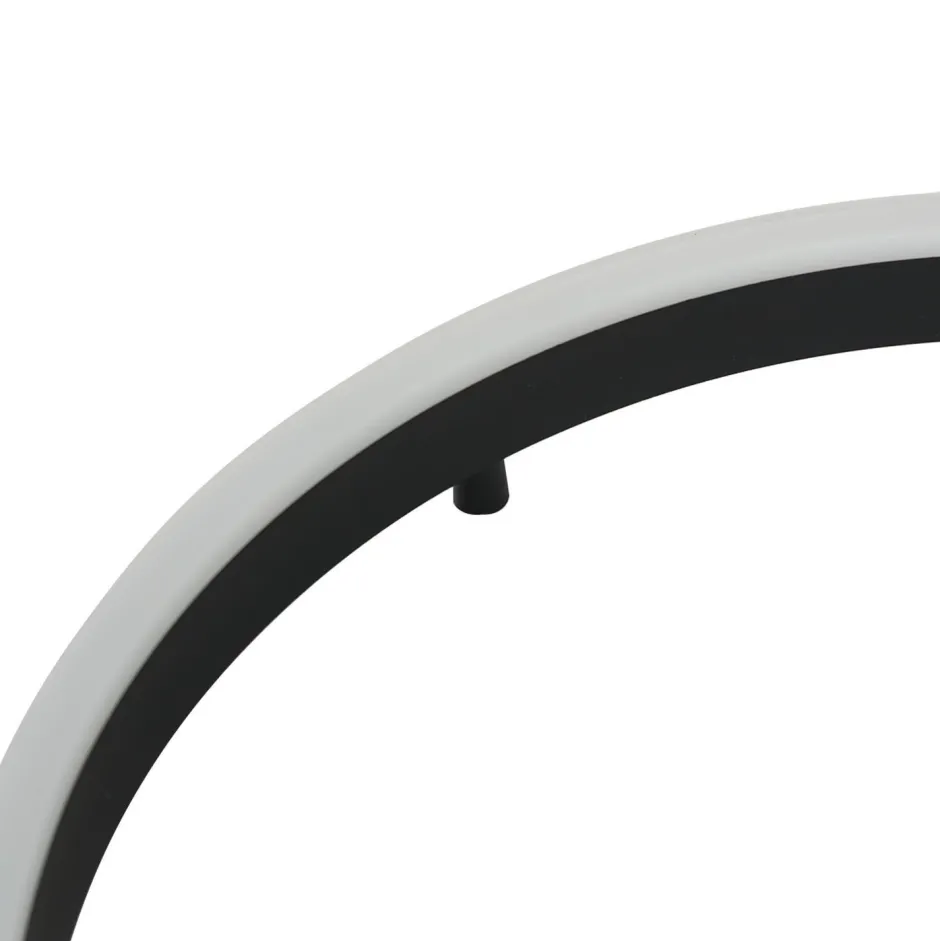 Led Lampen|Wandleuchten*Steinhauer Dekorative LED Wandleuchte Metall Schwarz B:40 cm Ring