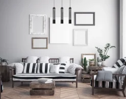 Hängelampen|Bürolampen*Belis Dekorative Pendelleuchte Metall GU10 55 cm lang Schwarz