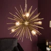 Invicta Interior Dekorative Pendelleuchte in Gold kunstvoll ISADIA< Hängelampen|Esszimmer Lampen